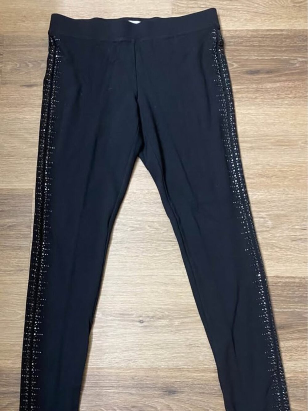 True Vintage Y2K Caché Black Rhinestone Embellished Pants